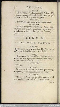 Scene III. Lepine, Lisette