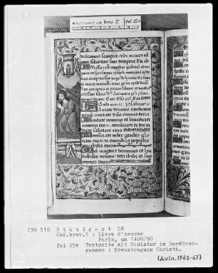 Lateinisches Stundenbuch (Livre d'heures) — Kreuztragung, Folio 25verso