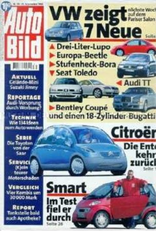 Autozeitschrift "Auto Bild" (Zeitungskiosk 1998)