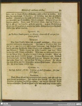 Quaestio 61. An Casp. Calvöer, & Ioh. Leznerus ad illud asserendum, fide sune satis digni?