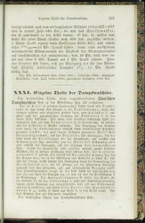 XXXI. Einzelne Theile der Dampfmaschine