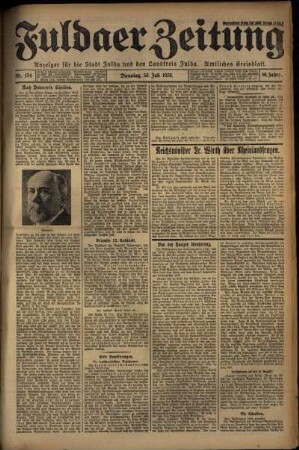 Ausgabe vom Dienstag, den 30. Juli 1929.