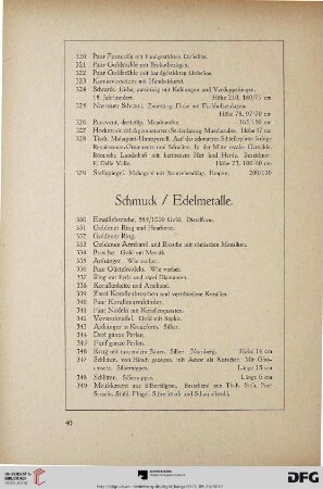 Schmuck/Edelmetalle (Nr. 330-376)