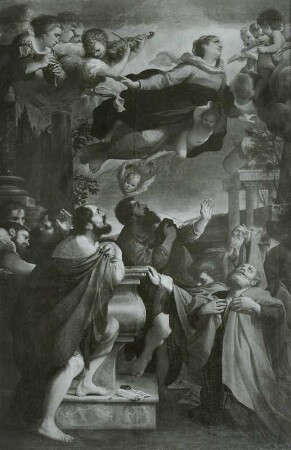 Die Himmelfahrt Mariae : Annibale Carracci: Die Himmelfahrt Mariae. 1587. Öl auf Leinwand; 381 x 245 cm. Staatliche Kunstsammlungen Dresden (SKD), Gemäldegalerie Alte Meister Gal.-Nr. 303