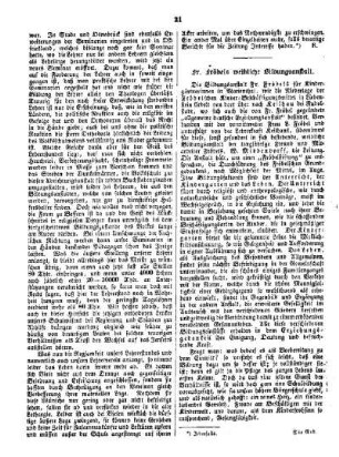 Fr. Fröbels weibliche Bildungsanstalt