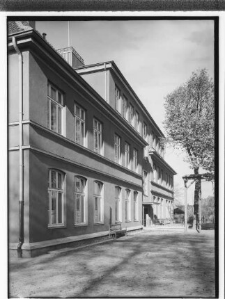 Schule Langenhorn [Heute: Fritz-Schumacher-Schule] (Hamburg-Langenhorn): Perspektivische Ansicht