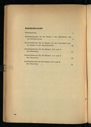 Inhaltsübersicht