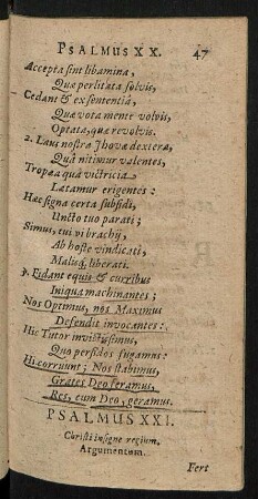 Psalmus XXI. - XXX.