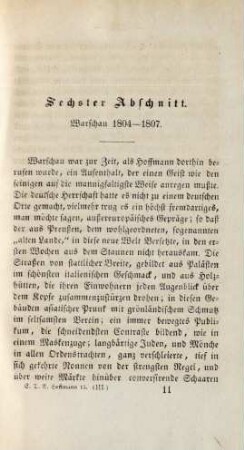 Sechster Abschnitt. Warschau 1804-1807