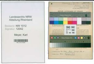 Entnazifizierung Karl Meyer , geb. 25.01.1901 (Kaufmann)