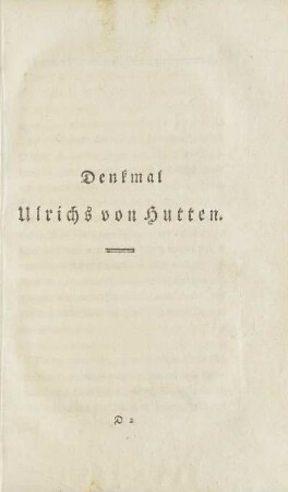 Denkmal Ulrichs von Hutten
