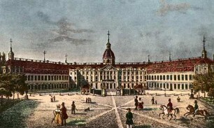 Postkartenalbum mit Motiven von Karlsruhe. Schloss mit Schlossplatz