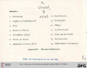Ölbilder (Nr. 1-14)