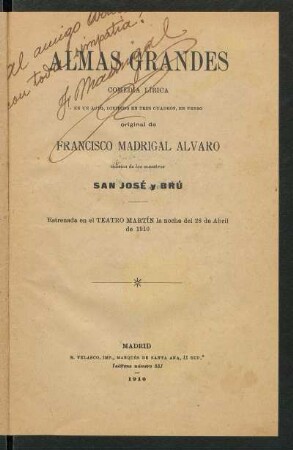 [Dedicatoria escrita a mano]
