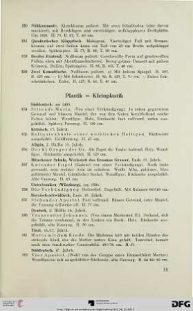 Plastik – Kleinplastik (Nr. 154-190)