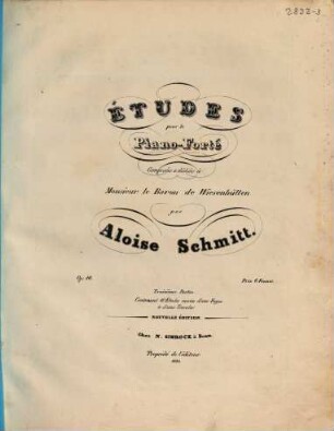 Etudes pour le piano-forte, op. 16. 3, 10 études, une fugue & une toccata