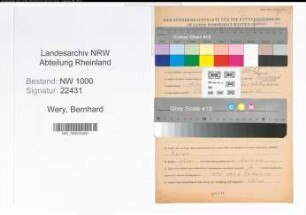 Entnazifizierung Bernhard Wery, geb. 19.04.1910 (Grafiker)