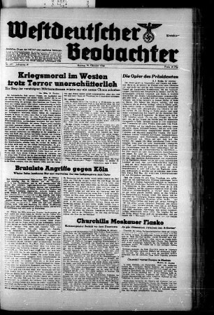 Westdeutscher Beobachter / 1944.30.10.-30.11. (unvollst.)