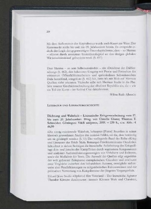 Literatur und Literaturgeschichte.