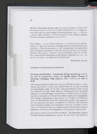 Literatur und Literaturgeschichte.