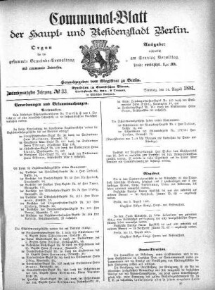 1881,33: No. 33, 14. August 1881