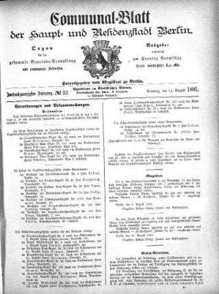 1881,33: No. 33, 14. August 1881
