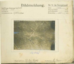 Foto eigener Stellungen (Vocke-Riegel) im Oberelsass (Luftbild)