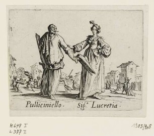 Pulliciniello - Signora Lucretia, Blatt 9 der Folge "Balli di Sfessania"