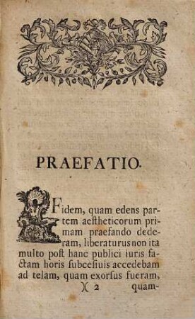Aesthetica, Pars Altera