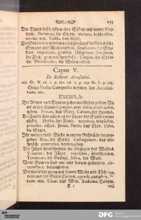 Caput V. De Rectione Accusativi.