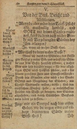 V. Von der Buß, Beicht und Absolution