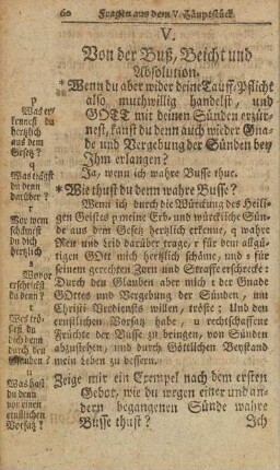 V. Von der Buß, Beicht und Absolution