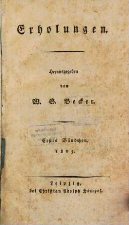 Erholungen. 1805, H. 1