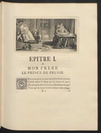 Epitre I. A Mon Frere Le Prince De Prusse.
