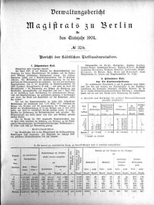 No. 32 b. Bericht der städischen Tiefbaudepution