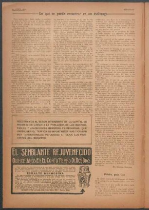 Lo que se puede encontrar en un estómago