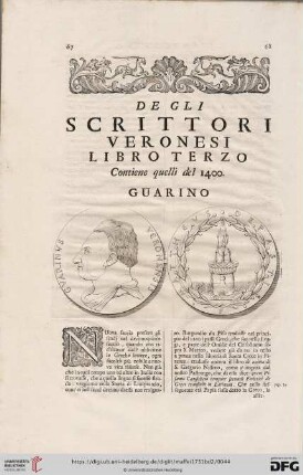 Libro terzo, contiene quelli del 1400. Guarino