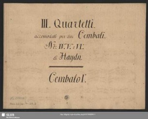 3 Quartets. Arr - Mus.3356-P-29,2 : cemb (2)