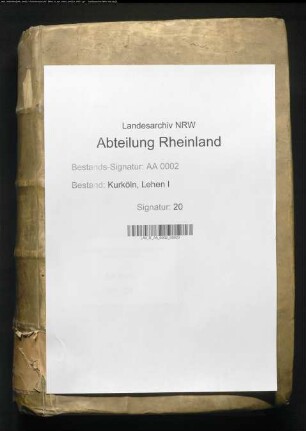 Registrum feudorum ecclesiae Coloniensis.