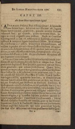 Caput XII. An liceat libros haereticorum legere?
