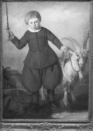 Knabe mit Ziegenbock