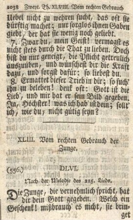 XLIII. Vom rechten Gebrauch der Zunge.