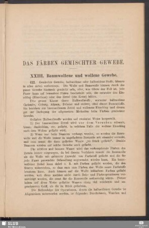 Das Färben gemischter Gewebe