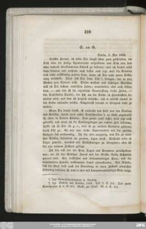 S. an G. Berlin, 2. Mai 1829.