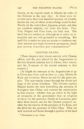 Chapters XX-XXII. [These chapters deal almost entirely with Chinese affairs, ...]