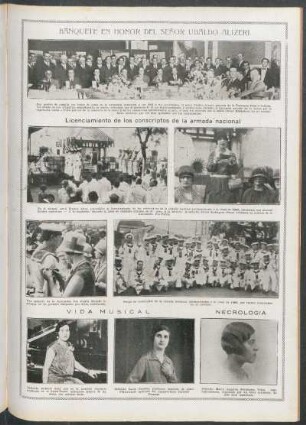 Banquete en honor del señor Ubaldo Alizeri