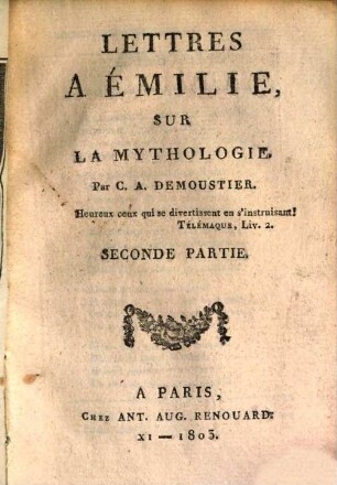 Lettres à Émilie, sur la mythologie, 2