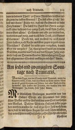 505-523, Am sechs und zwanzigsten Sonntage nach Trinitatis.