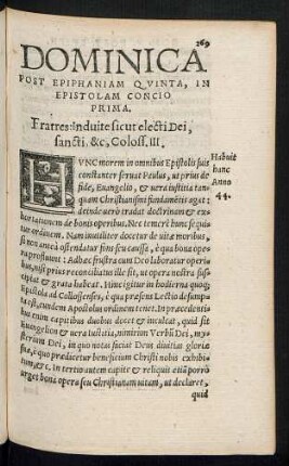 Dominica Post Epiphaniam Quinta, In Epistolam Concio ...