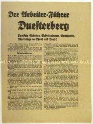 Aufruf des Stahlhelm zur Wahl von Theodor Duesterberg zum Reichspräsidenten 1932